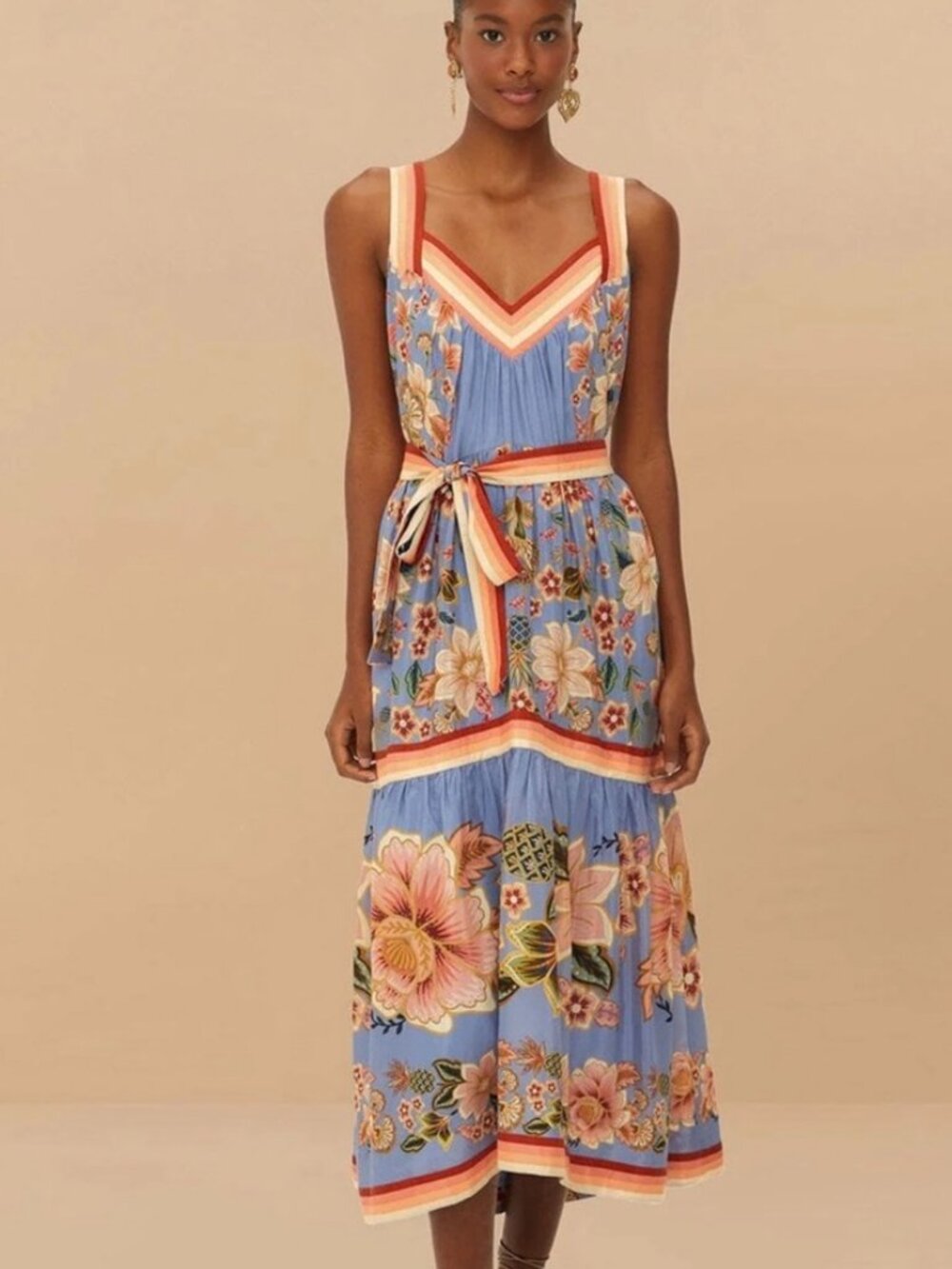 Farm Rio Blue Superbloom Tapestry Maxi Dress - Tags On Never Worn